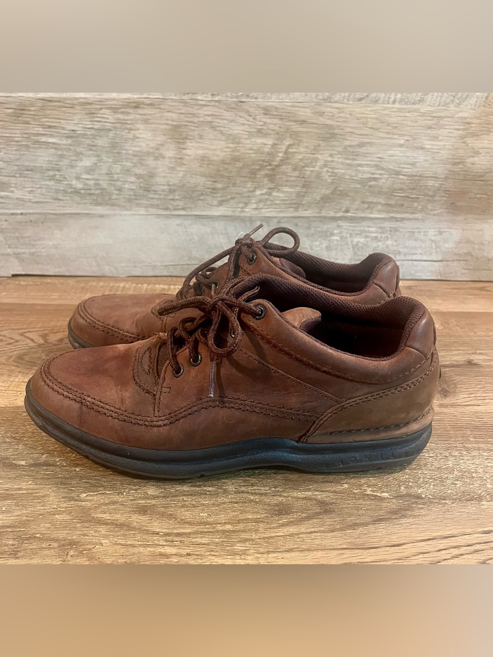 Rockport World Tour Classic Leather Walking Shoes Brown Women's Size 8 W